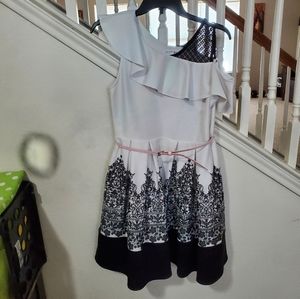 Knit Works Black and White Dress